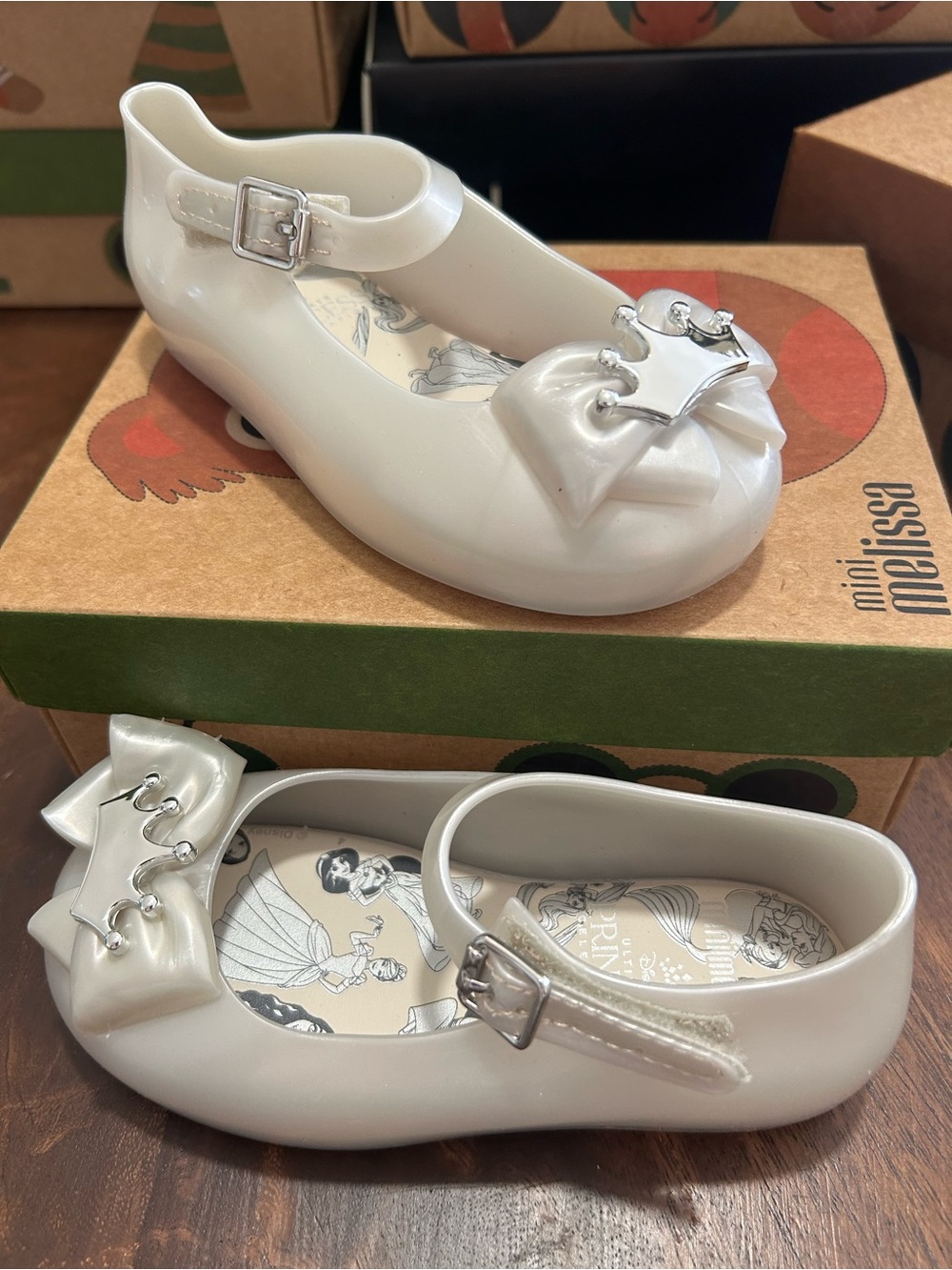 Mini Melissa princess collection Girls' Jelly Mary Jane with crown new in box